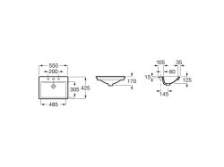 Roca Diverta 550mm Under Countertop Basin