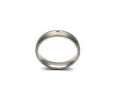 Titanium & Silver Diamond Ring 0.02ct