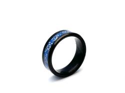 Tungsten Carbide Ring Metrorite Paper Black IP