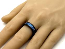 Tungsten Carbide Ring Metrorite Paper Black IP