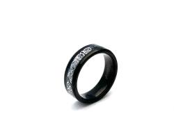 Tungsten Carbide Celtic Ring Black IP Plating 6mm