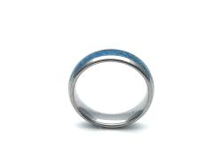 Tungsten Carbide Ring With Created Opal 6mm S