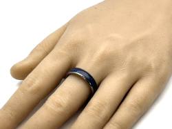 Tungsten Carbide Ring Lapis Lazuli IP Plating 6mm