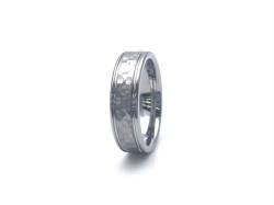 Tungsten Carbide Hammered Ring 7mm