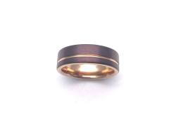 Tungsten Carbide Ring Rose & Brown IP Plating 7mm