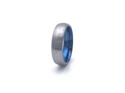 Tungsten Carbide Ring Blue IP Plating 6mm