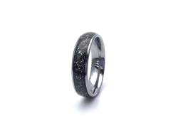 Tungsten Carbide Ring With Iron Ore Inlay 6mm