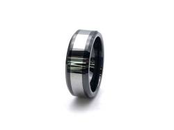 Tungsten Carbide Ring Black IP Plating 8mm