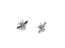 Silver Bumble Bee Stud Earrings