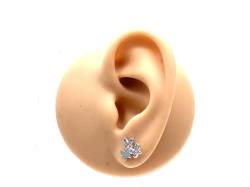 Silver CZ Butterfly Group Stud Earrings