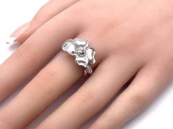 925 CZ Flower Ring