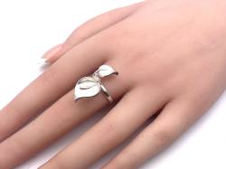 925 Leaf Design Ring