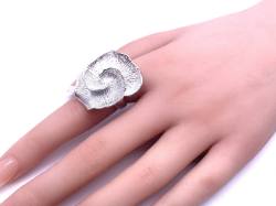 925 Plain Fossil Ring