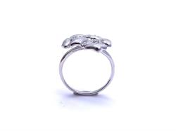 925 CZ Triple Flower Ring