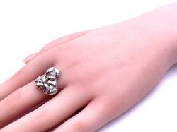 925 CZ Triple Flower Ring