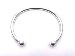 Silver Heavy Torque Bangle