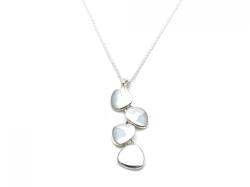 Silver Artic Stone Pendant and Chain 16 & 18 inch