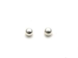 Silver Galaxy Round Ball Stud Earrings 5mm