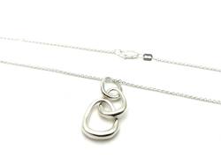 Silver Pebble Link Pendant & Chain