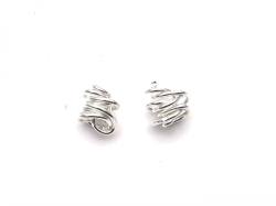 Silver Cashmere Stud Earrings