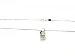 Silver Cairn Vertical Drop Pendant & Chain