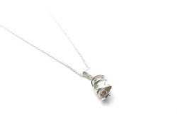 Silver Cairn Vertical Drop Pendant & Chain