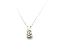 Silver Cairn Vertical Drop Pendant & Chain