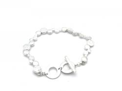 Silver Stepping Stones Bracelet 7 1/2 inches