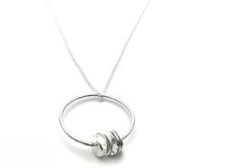 Silver Cairn Circle Pendant & Chain