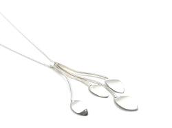 Silver Bamboo Leaf Necklet 15 & 17 inches