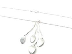 Silver Bamboo Leaf Necklet 15 & 17 inches