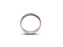 Silver Greek Design Wedding Band 6mm