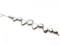 Silver Polished Pebble Bracelet 7 and 7 1/2 inch