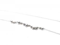 Silver Polished Rain Droplet Necklet 27 inches