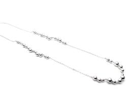 Silver Polished Rain Droplet Necklet 27 inches