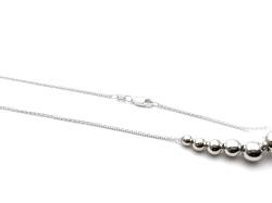 Silver Polished Rain Water Droplet Pendant & Chain