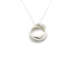 Silver Polished Wave Pendant (Large) & Chain