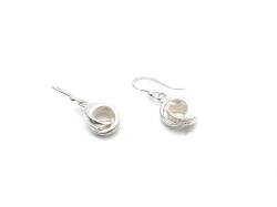 Silver Polished Wave Hook Earrings 10mm