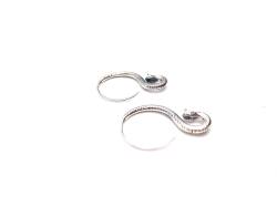 Silver Snake Hook Through Earrings