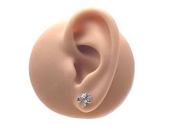 Silver Fly Stud CZ Earrings