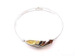 Multi Coloured Amber Hinged Bangle