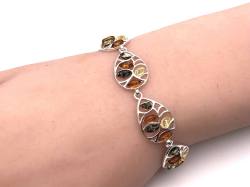 Multi Colour Amber Bracelet 7 inch to 9 inch