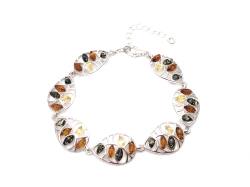 Multi Colour Amber Bracelet 7 inch to 9 inch