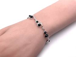 Whitby Jet Bracelet 7.5 - 8.5 inch