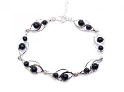 Whitby Jet Bracelet 7.5 - 8.5 inch