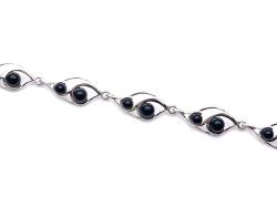 Whitby Jet Bracelet 7.5 - 8.5 inch