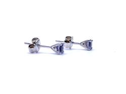 Silver Iolite Stud Earrings