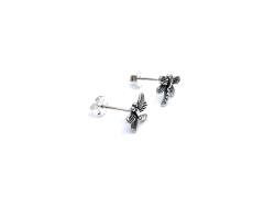 Silver Oxidised Dragonfly Stud Earings