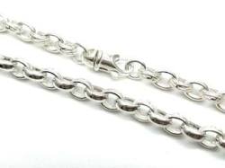 Silver Oval Belcher Chain 20 Inch