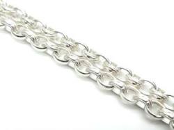 Silver Oval Belcher Chain 20 Inch